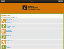 Tablet Screenshot of albanysportspt.com